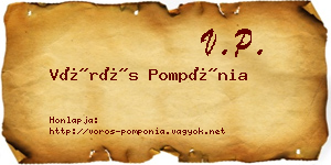 Vörös Pompónia névjegykártya